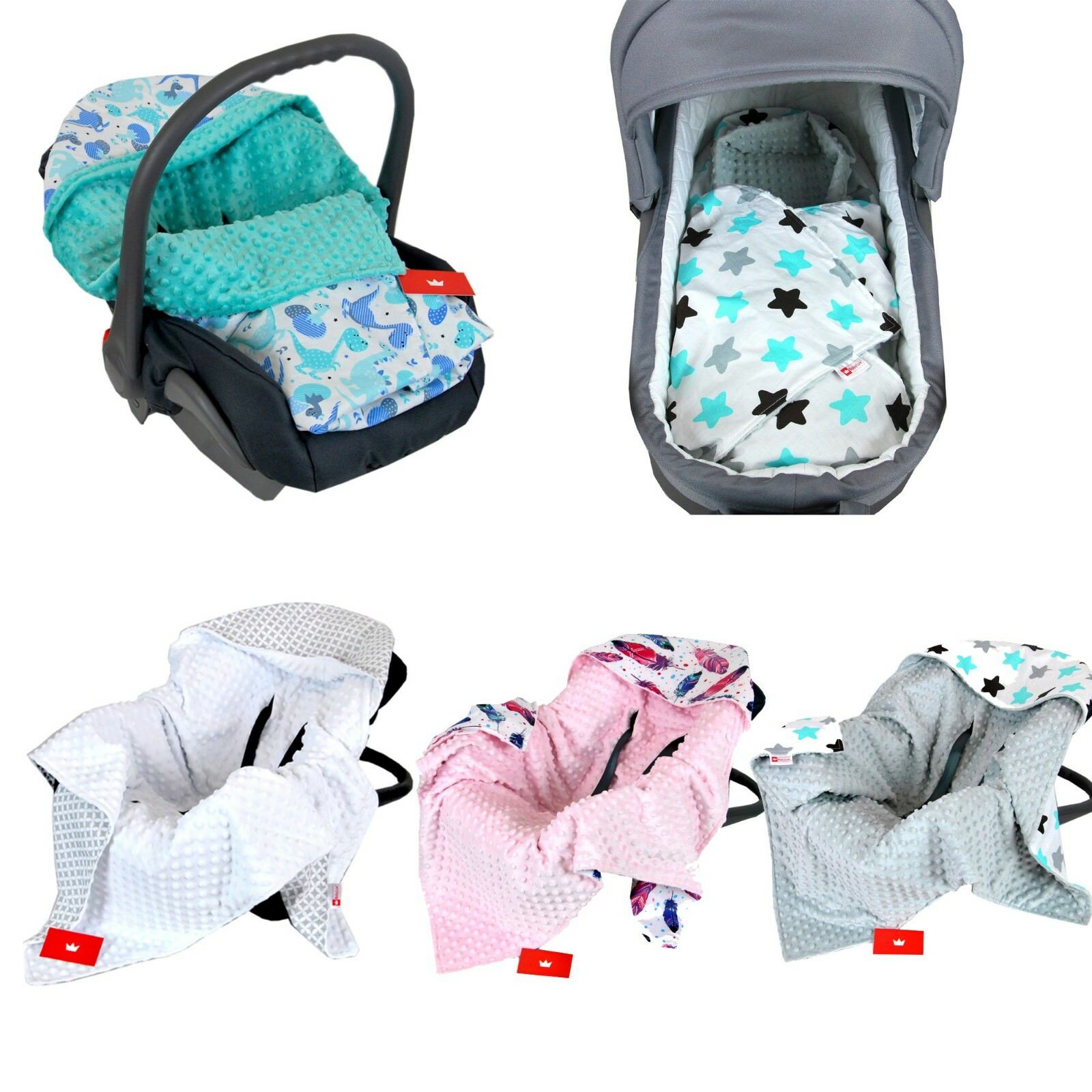 Babylux Baby Einschlagdecke Babyschale Autositz Kindersitz Decke Kinderwagen